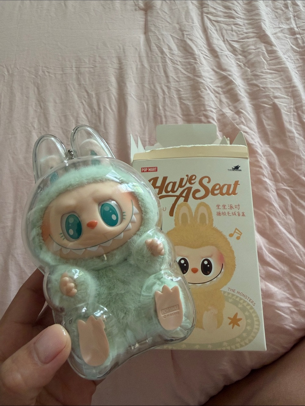 Original Labubu Toy - Mint Green Have A Seat Figure “Ququ”